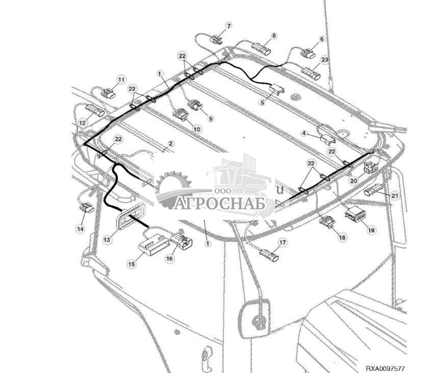 Жгут проводов крыши 